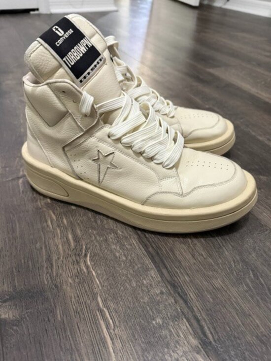 Converse x Rick Owens Drkshdw turbowpm Black Cloud Cream 172342C Mens Size 11 main image 6